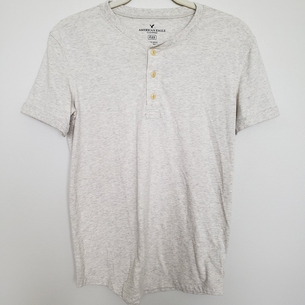 AE: Short Sleeve Three Button Tee Shirt